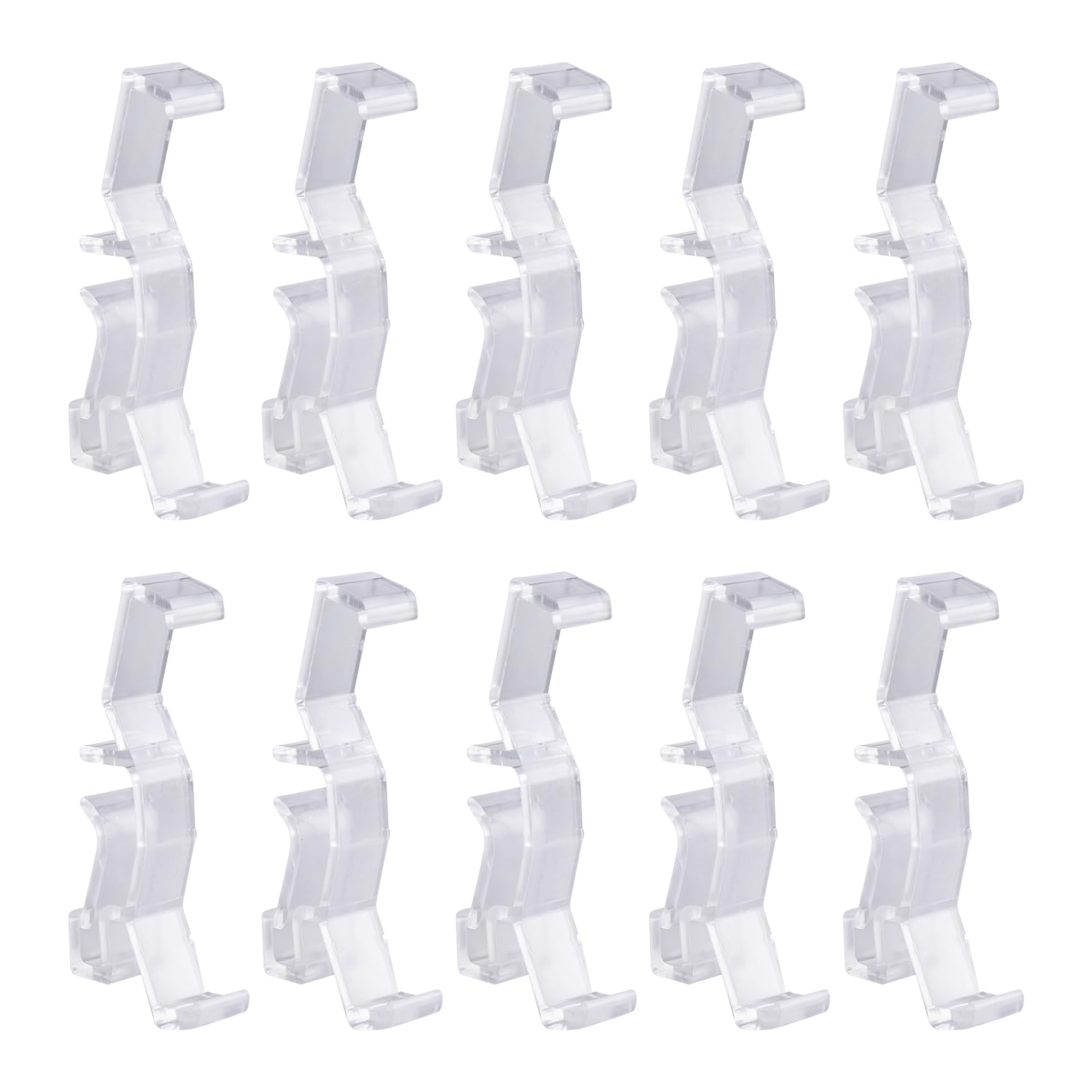 Hfgdnchva Valance Clips Clear Plastic Hidden Retainer Holder Clip for Window Blind Valance,Horizontal Faux & Wood Blinds Parts