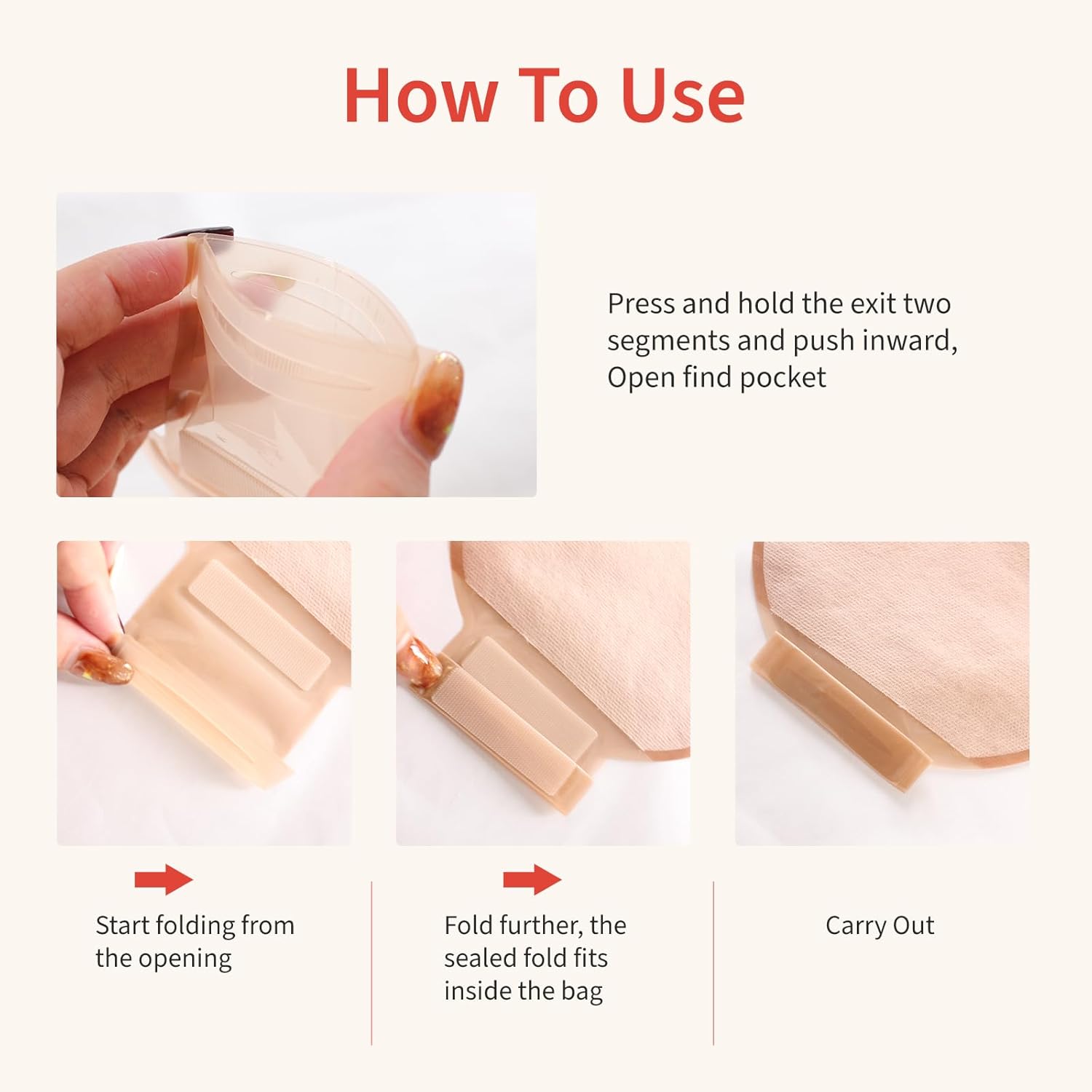 30 Pack Colostomy Bags, One Piece Ostomy Supplies with Closure for Ileostomy Colostomy Urostomy Stoma Care, Cut-to-Fit Drainable Pouches, 64 mm Max