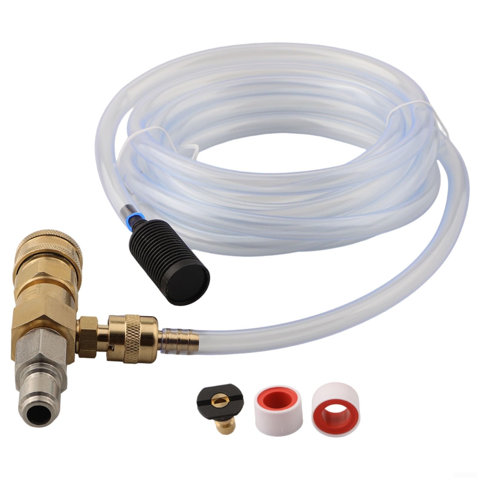 Inyector de jabón descendente de 4000 PSI para lavadoras a presión, aplicador de detergente de 3/8 pulgadas para soluciones de limpieza, compatible con sistemas de limpieza de alta presión