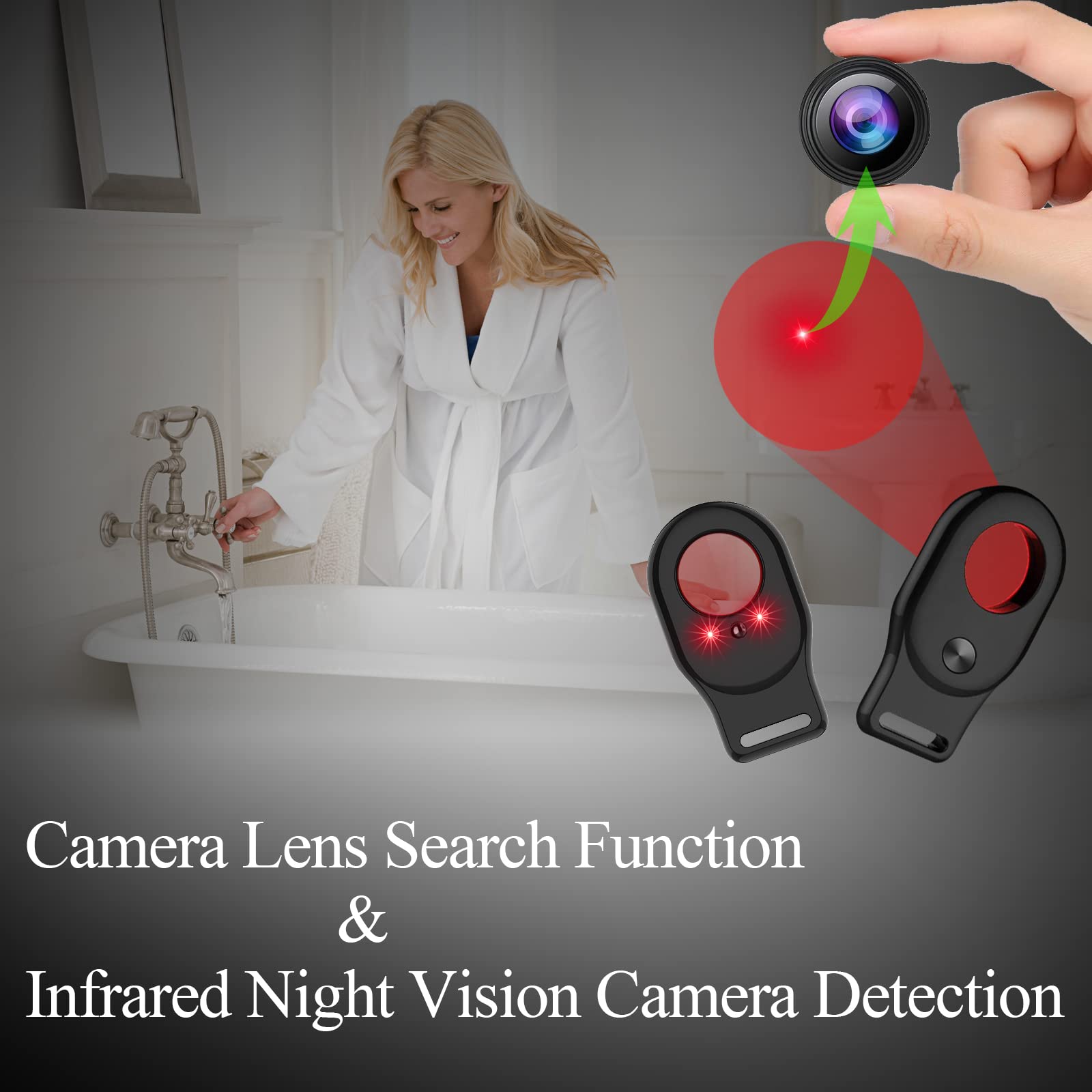 Wanzen Detektor & Versteckte Kamera Detektor, RF Scanner, Kamera Finder und GPS Tracker Finder mit Magneterkennung für Hotel, Auto, Büro, Zuhause und Reisen