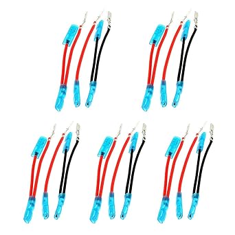 FXC Rocker Switch Jumper Wires Set with Male and Female Terminal for On/Off Rocker Switch Wiring 5 pin 5 Sets