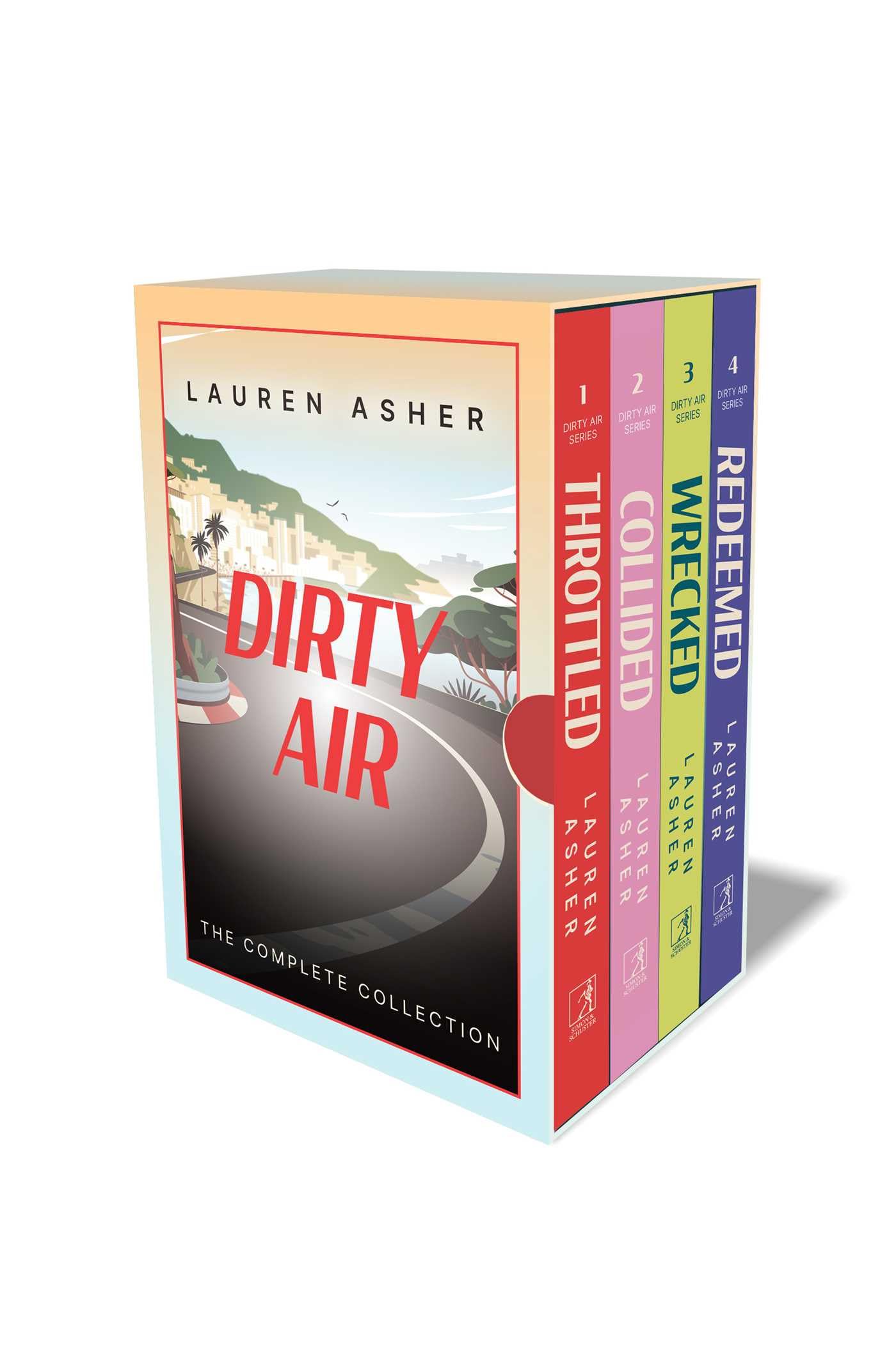 The Dirty Air By Lauren Asher 4 Books Collection Box Set Throttled,Redeemed
