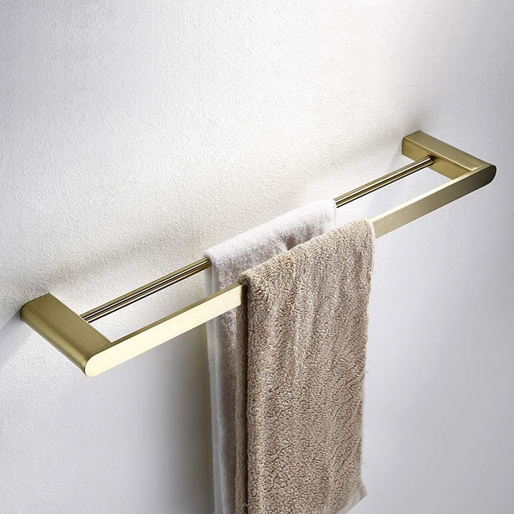 Handtuchhalter, Badezimmer Doppelpol Schienenhalter Wandmontage Zubehör Lagerregal Turm Kleiderbügel(60cm)