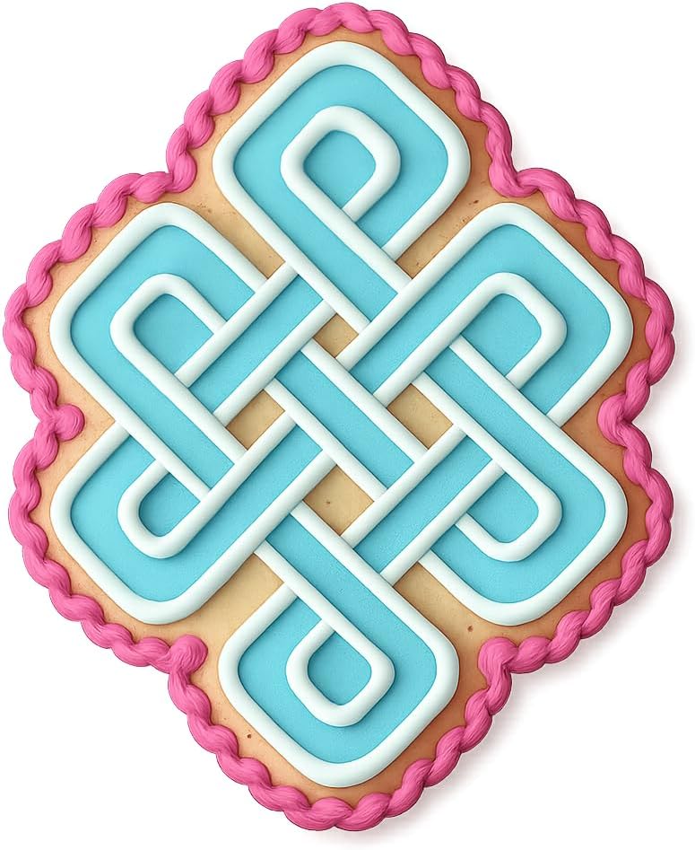 Eternal Knot Cookie Cutter – 4×3.4″ Premium Kitchen Baking Design