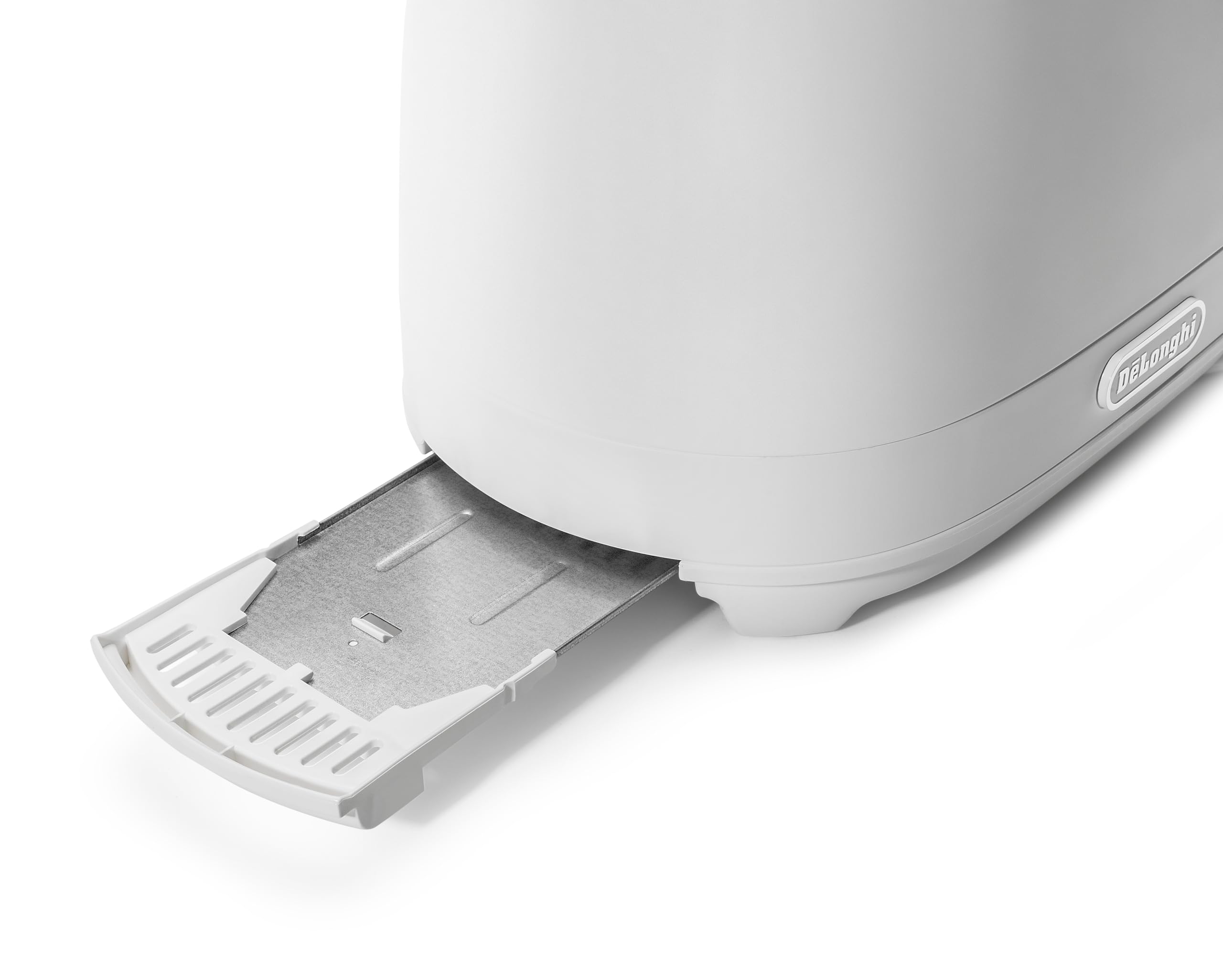 De'Longhi CTLAP2203.W Tostapane con Pinze, Controllo Progressivo del Grado di Tostatura, Indicatori Luminosi, Cassetto Raccoglibriciole, Piedini Antiscivolo, Potenza 550 Watt, Plastica, Bianco