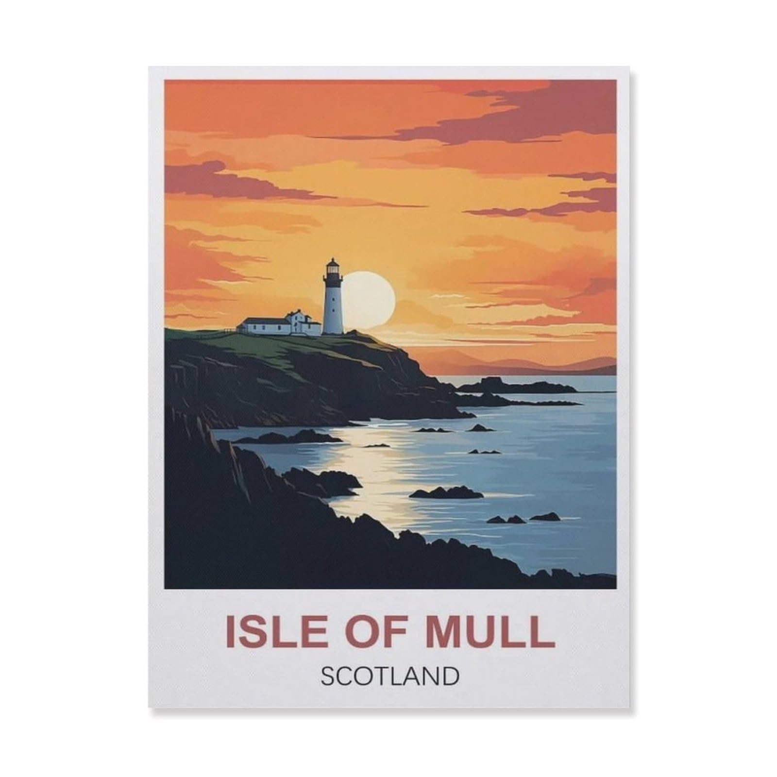 Funny Metal Tin Signs，Isle of Mull Scotland(30x40cm）
