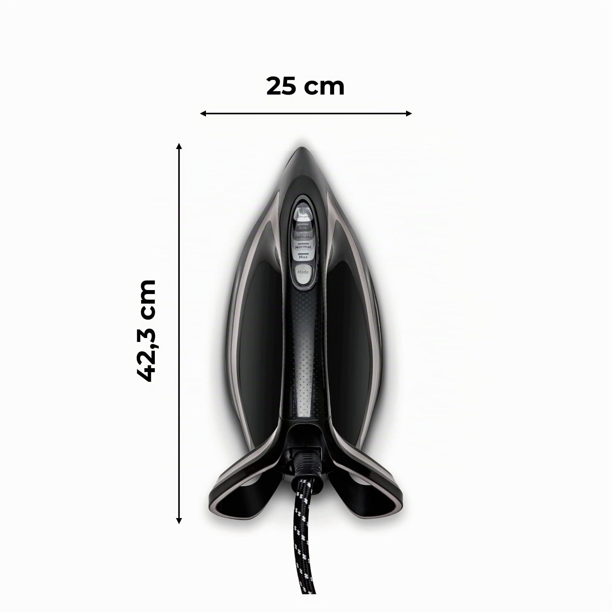 Calor Vapor de tecnología Función Pro Express Ultimate Pure+ GV9610C0-Centro de Planchado Profesional de Alta presión (650 g/min), 2830 W, 1.9 litros, Negro y Plateado