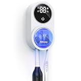 Bitvae Toothbrush Cleaner & Toothbrush Holder, Cleaning and Air Drying, LED Smart Screen, Rechargeable Wall Mount Toothbrush Holder for Bathrooms