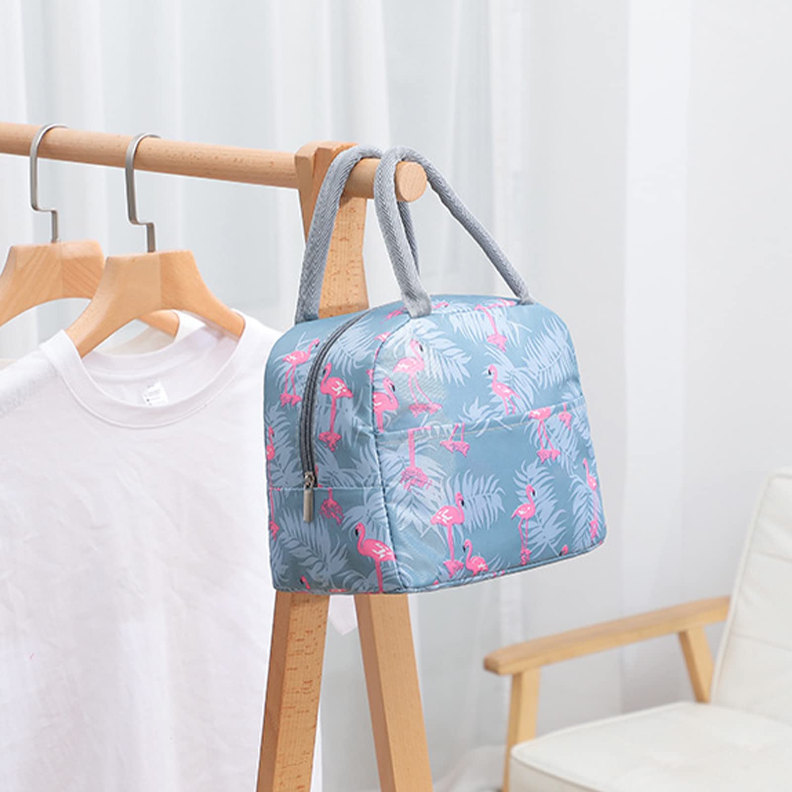 Sac à Lunch Portable Feuilles De Palmier D'été Sac à Lunch Isolé En Plein Air[10975