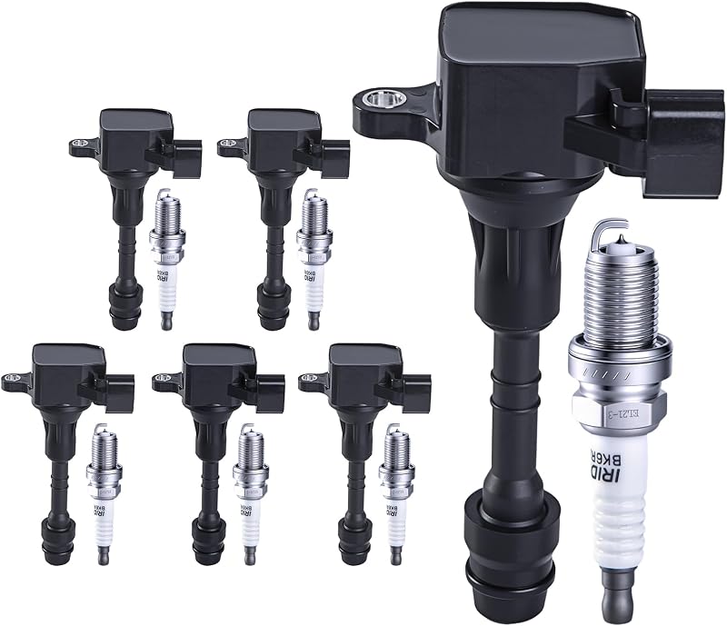 Kit de Bobinas de Ignição UF349 e Velas de Ignição de Irídio CARPEAK para Nissan, Infiniti e Suzuki V6 3.5L/4.0L – 12 peças