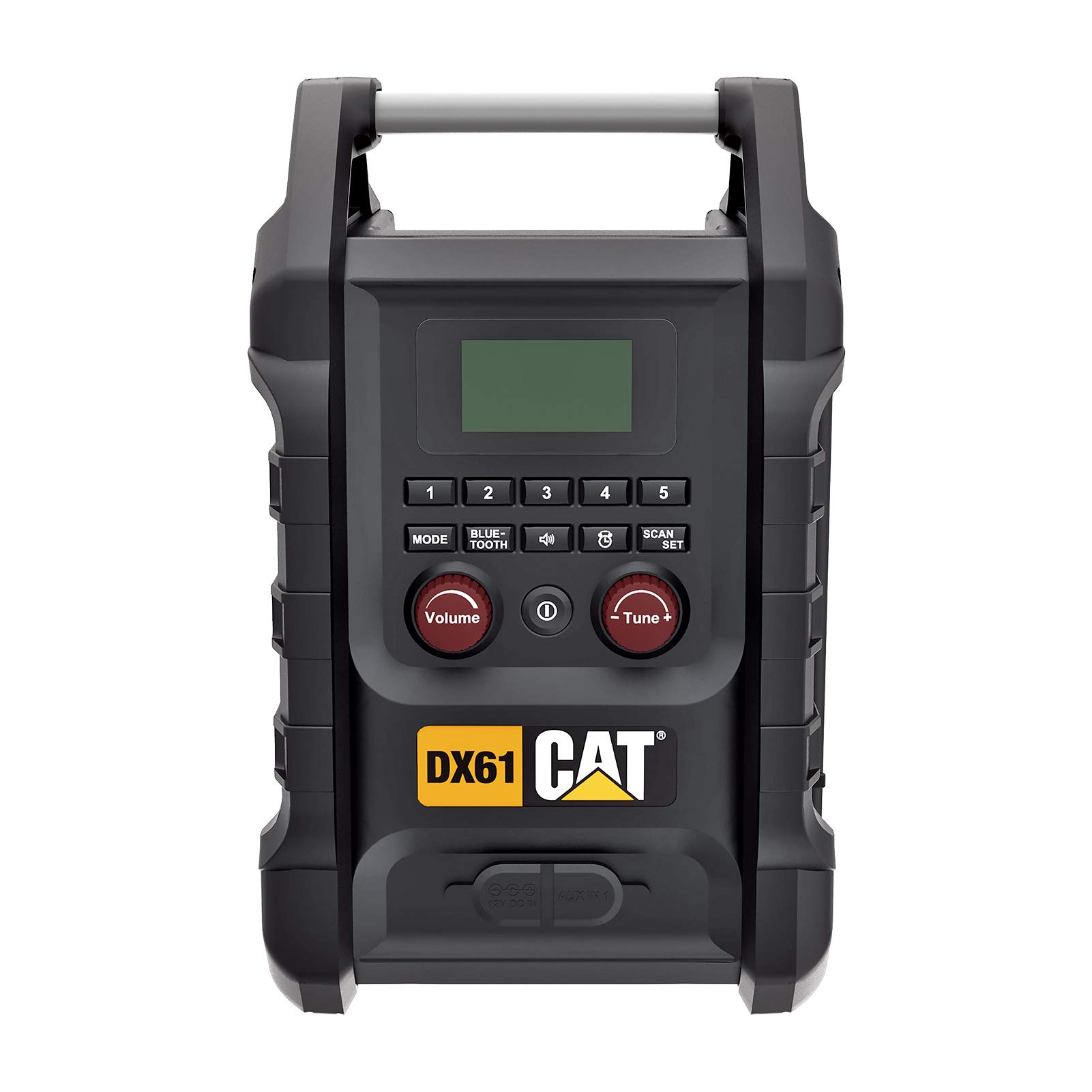 Cat, Radio portable chantier 18 V USB, AUX-IN, DAB, FM Bluetooth, 3,5 mm, IP54, 2 haut-parleurs stéréo (sans batterie) avec chargeur AC