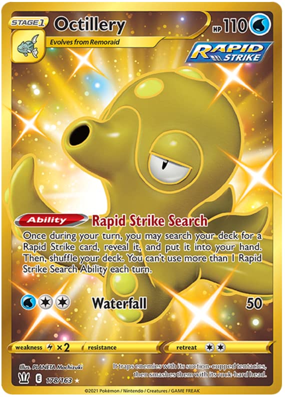 Octillery - 178/163 - Secret Rare - Sword & Shield