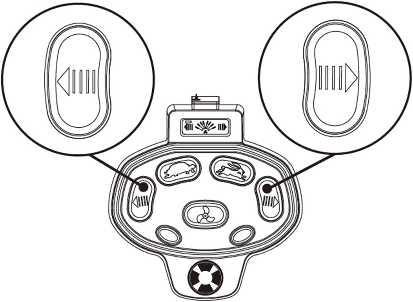 AQUOS Haswing 2.4G Version Wireless Foot Control For 50700-V18, 50718D-V08, 50706-V03 Electric Trolling Motor for Bass fishing on Bass boat, Jon Boat, Pontoon Boat, Inflatable Boat