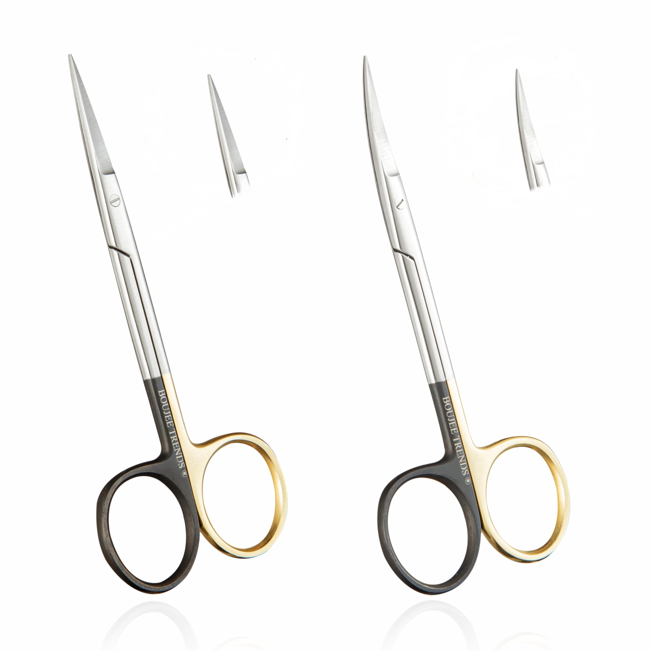 Set of Iris Micro Dissecting Scissors 4.5" STR/CVD Serrated Super-Cut Fine Point Skin Tag Medical Surgical Gum Suture Eye Dental Scissors Perfect for Doctors, Nurses, Students & Training — Amazon image 9