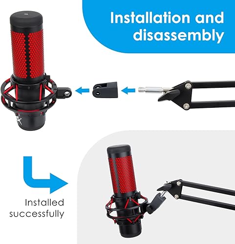 Miniatura 6 de YOUSHARES HyperX Quadcast Mount Adapter para HyperX Quadcast s Mic  El adaptador de repuesto de brazo brazo HyperX Quadcast obtiene el soporte