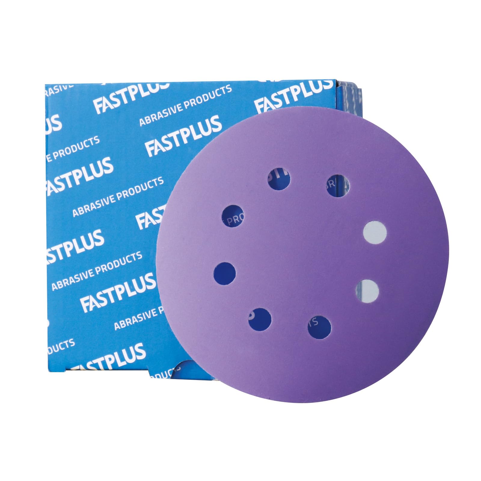 125mm Sanding Discs 80/120/150/180/220 Grit Purple Ceramic Film Sanding Disc 5 Inch 8 Hole Hook and Loop Sandpaper Wet Dry Orbital Sander Pads for Wood Metal Automotive, 50 Pack