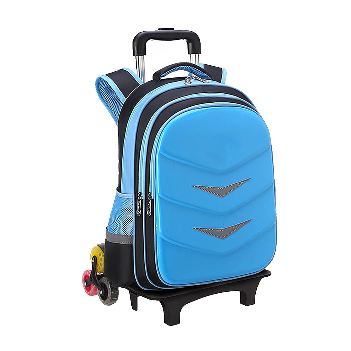 YUTCREFunctional Laptop Rucksack with Rolling Wheels Lightweight and Waterproof School Wheeled Backpack Trolley Travel Luggage Bag for Boys Girls Teens
