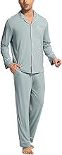 GYS Premium Bamboo Viscose Men's Pajamas Set Long Sleeve Button Down 2 Pieces Sleepwear Sets