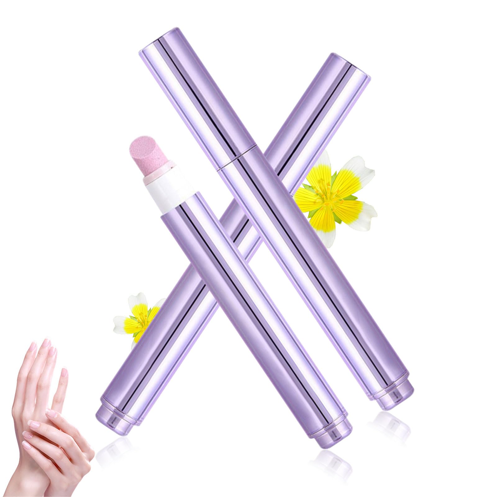 3-in-1 Nail Care Pen, Upgrade Cuticle Oil Pen for Nails, Cuticle Pusher Nail Oil Pen with Ceramic Tip for Hangnails, Dry & Damaged Nails, Moisturize Strengthen Brighten Nails Care (3PCS)