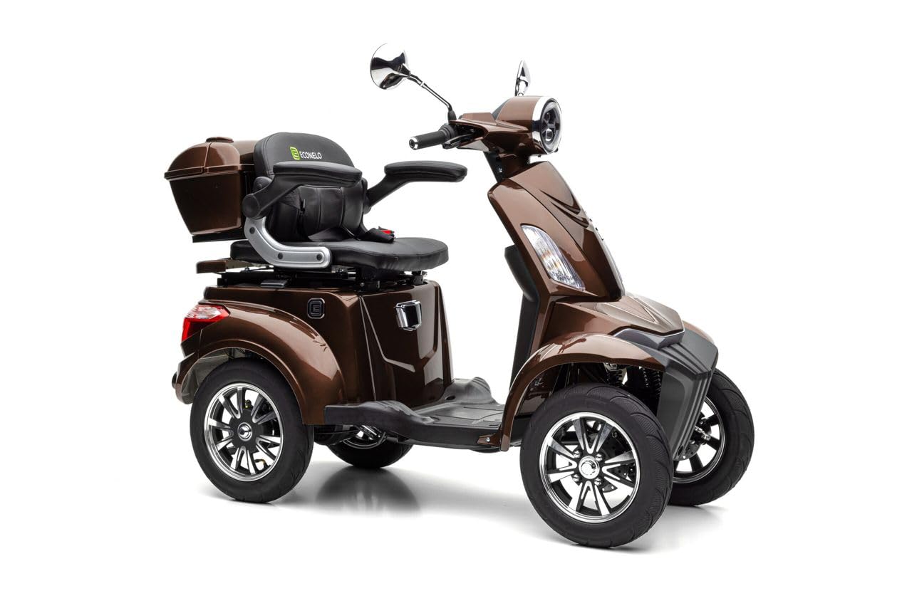 E-Seniorenmobil MAXXI 4.0 - Batería de litio (1000 W, 25 km/h), color marrón