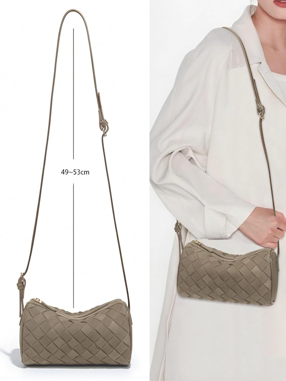 Mini Woven Suede Handbag for Women, small clutch purses Top-handle and Crossbody Designer Hobo Bags
