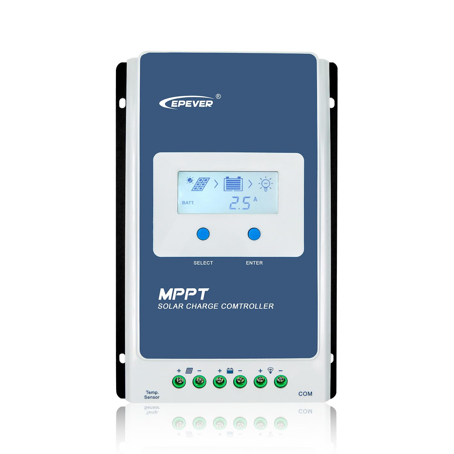 EPEVER MPPT contrôleur de charge solaire 40A 12V/24V Auto commune négatif de mise à la terre avec écran LCD Max PV 100 V Panneau solaire Régulateur de chargement
