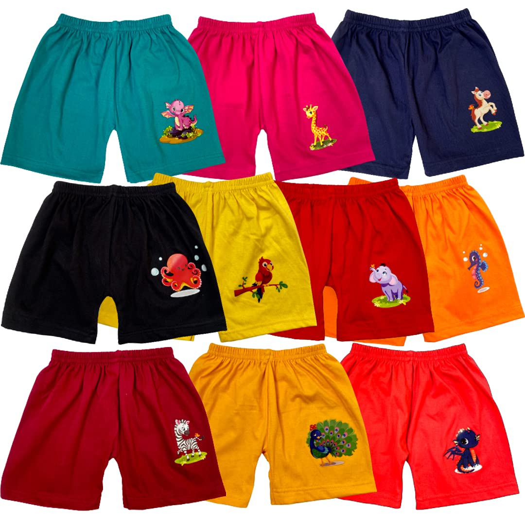 Baby Boys & Baby Girls Regular Shorts with HD Stickers (Pack of 10)-image-22