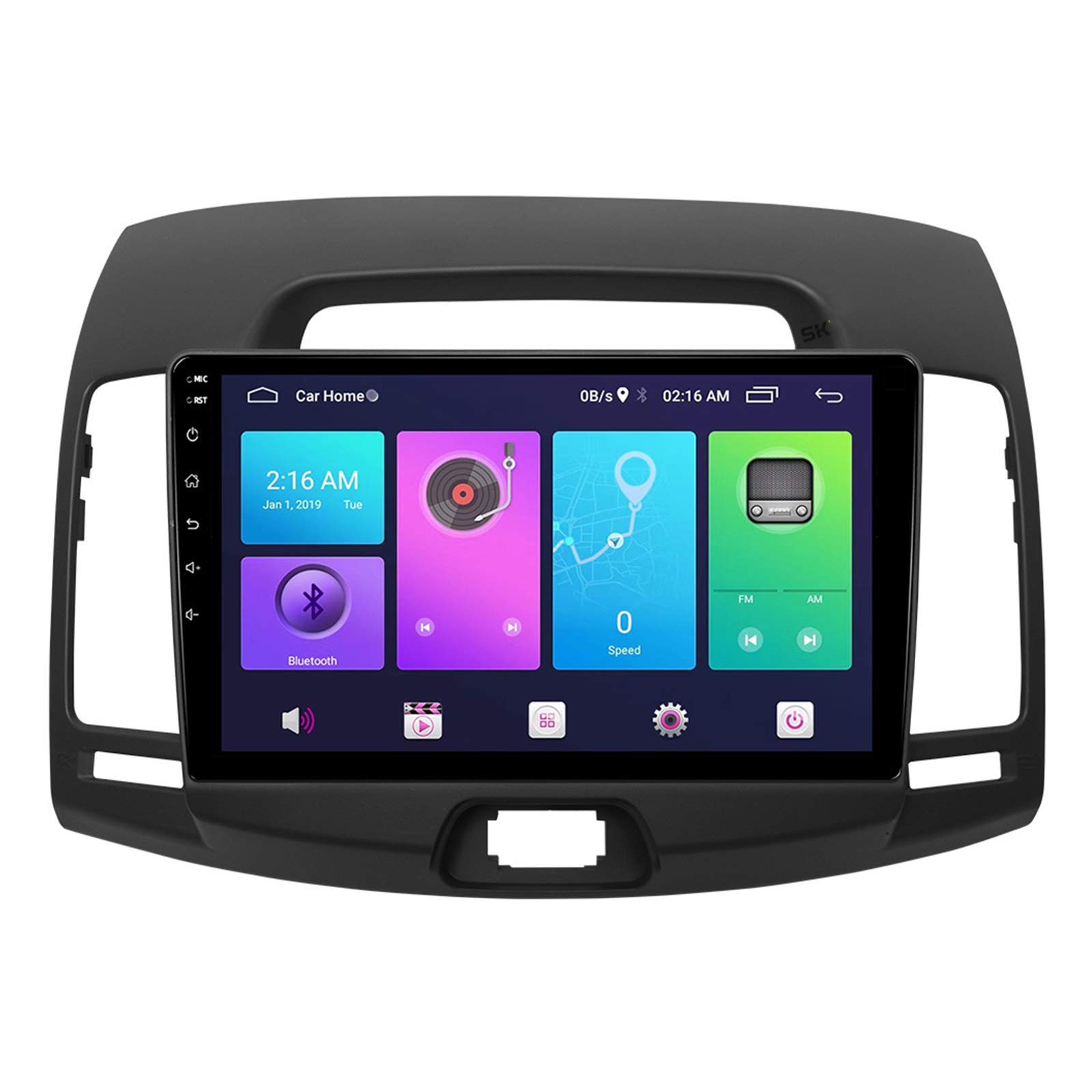 QBWZ Android 10.0 Car Stereo Double Din Head Unit for Hyundai Elant Avante 2007-2011 GPS Navigation 9 Inch MP5 Multimedia Player Radio Video Receiver Tracker 4G WIFI DSP Mirrorlink