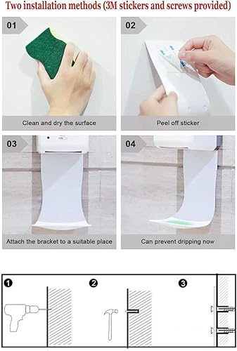 Miniatura 3 de 2 bandejas de goteo para dispensador de jabón montado en la pared, evita goteos y pulverizaciones, soporte dispensador, soporte dispensador de