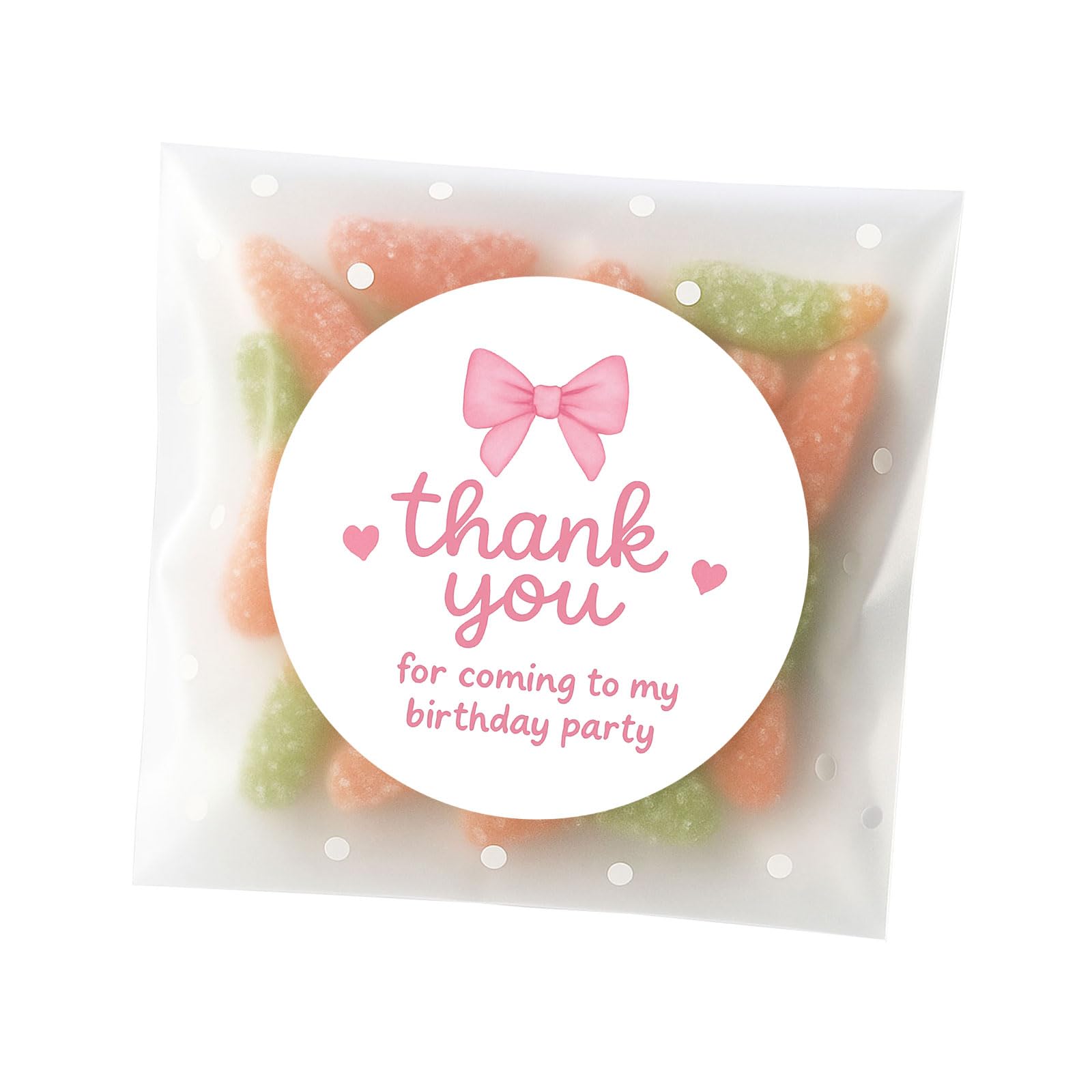 120 x “Thank You for Coming to My Birthday Party” Sweet - Style Stickers for Girl’s Birthday Parties, Envelope Stickers for Birthday Party Invitation