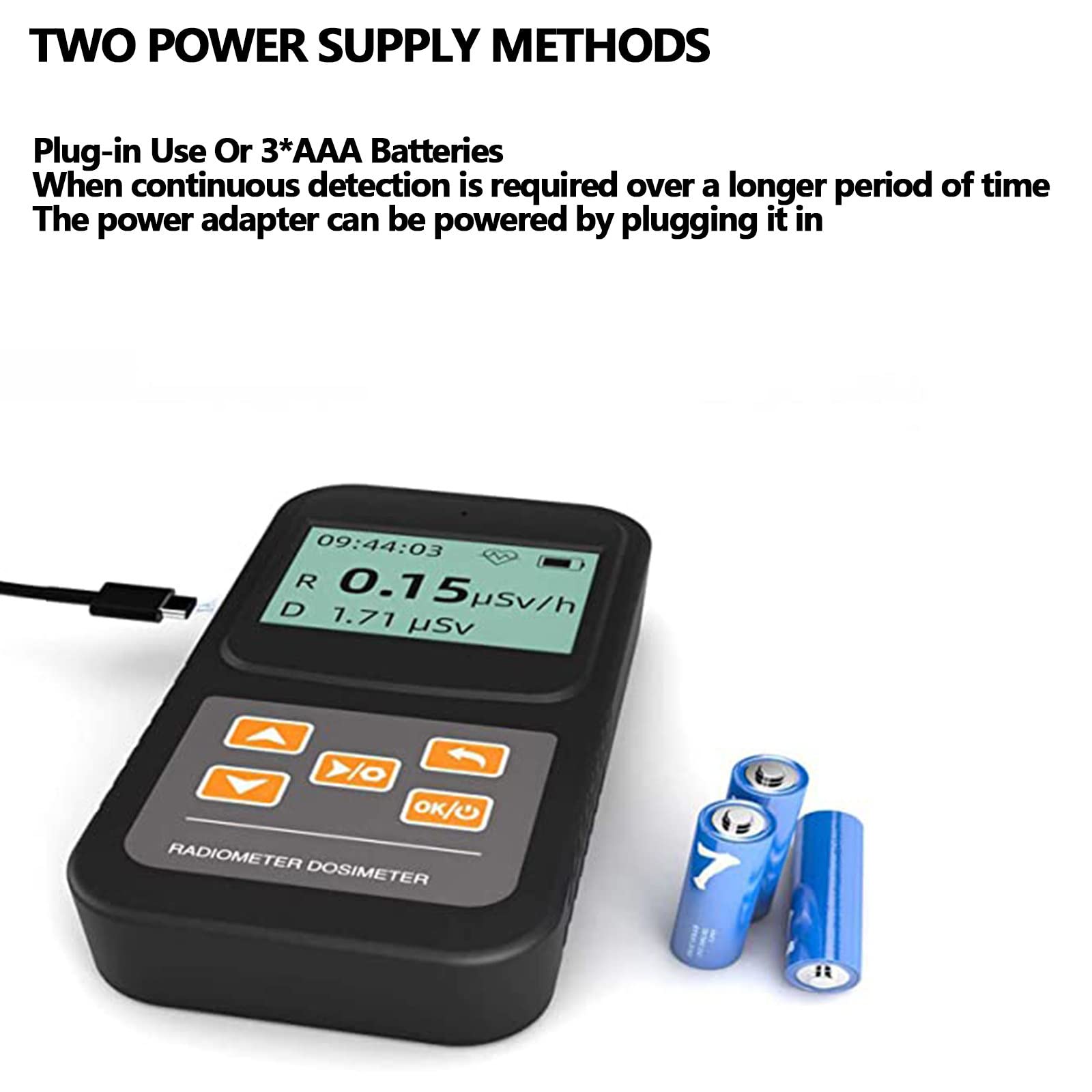 Geiger Counter Nucleaire Straling Detector (zwart