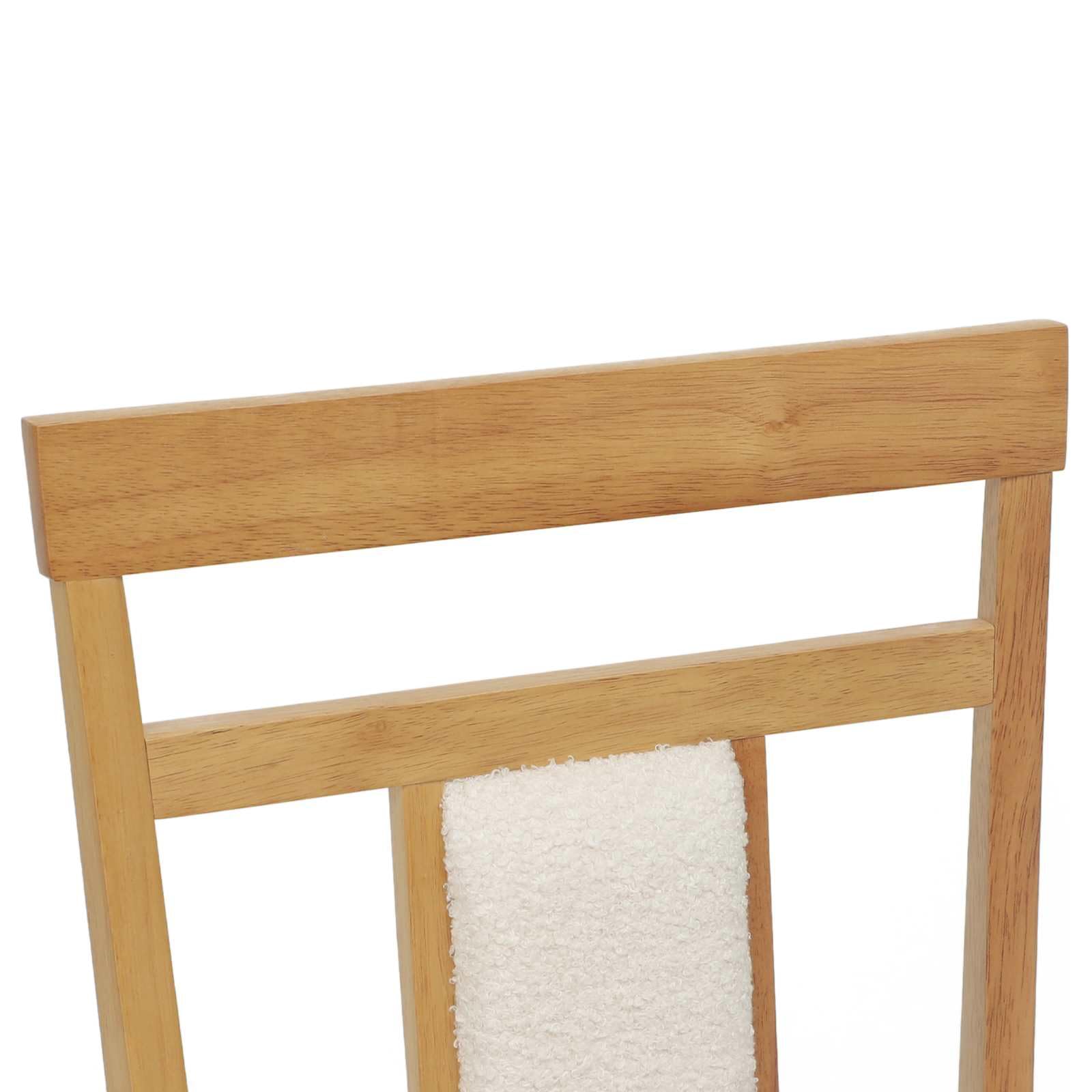 Generico Sedia da Pranzo 2 PCS Naturale e Chiaro Legno di Gomma Solido,Mobili,Sedie,Sedie per Cucina e Sala da Pranzo,Marrone,10 kg,42020509