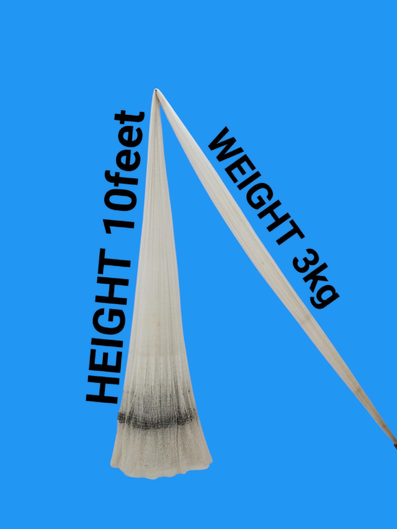 Faruk Fishnet 1+2 20mm MESH Size, ROUND-45feet, WEIGHT-3kg, HEIGHT-10feet Hand Throwing CAST NET(White)-image-14