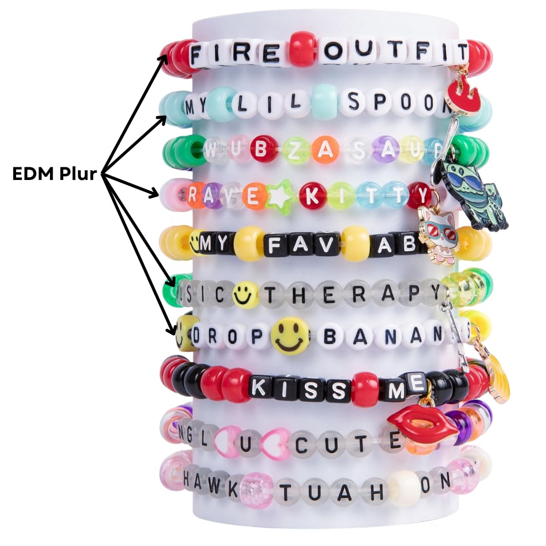 Plura Bracelets Kandi Rave (lot de 15)