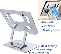 Vista 5 de DCHAV Soporte plegable y ajustable para tableta de dibujo para escritorio, soporte para iPad, elevador de computadora portátil, mesa elevada