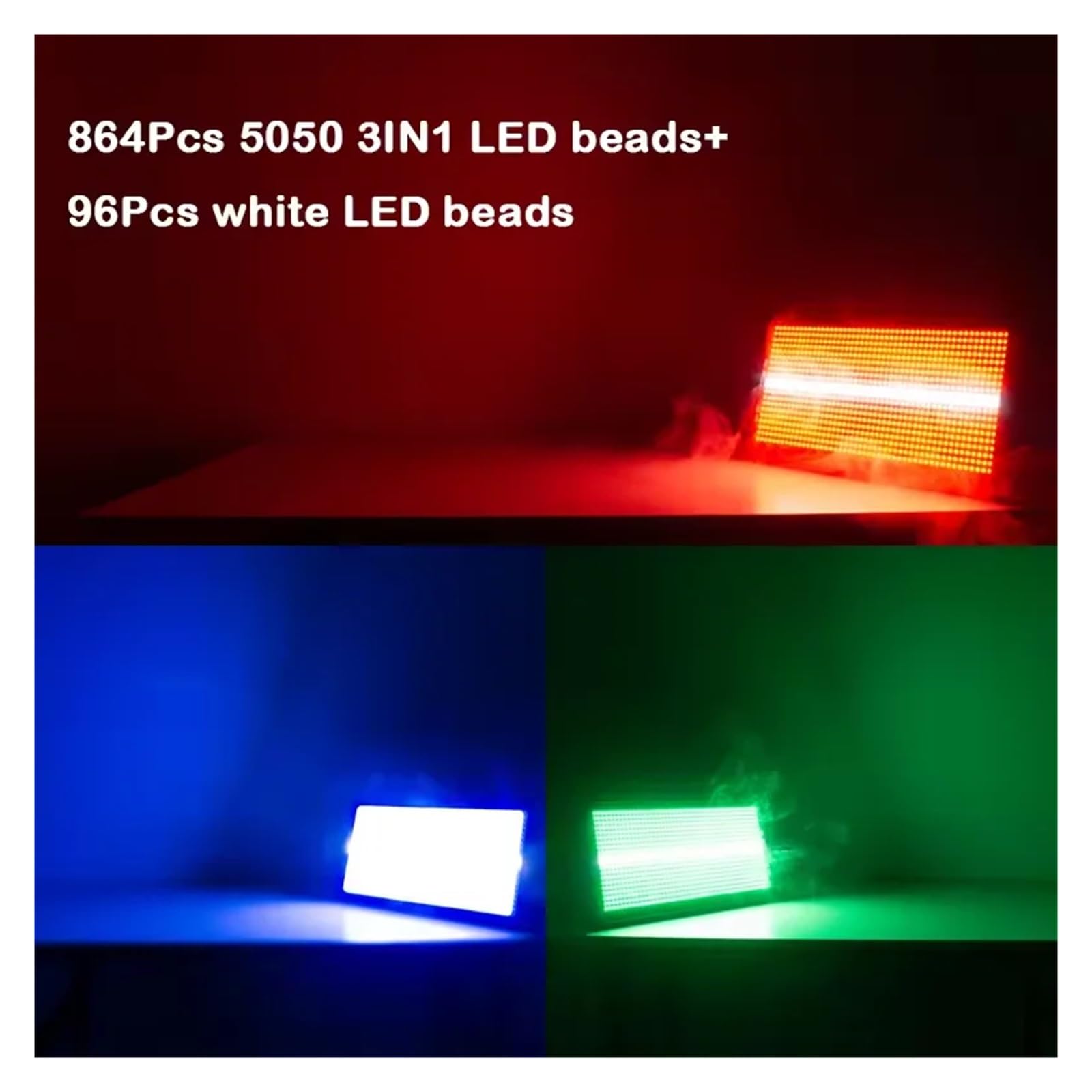 Luce da Palco LED RGB 8+8 Segmentata, 1000W, Multicolore, 200W, 1 Unità