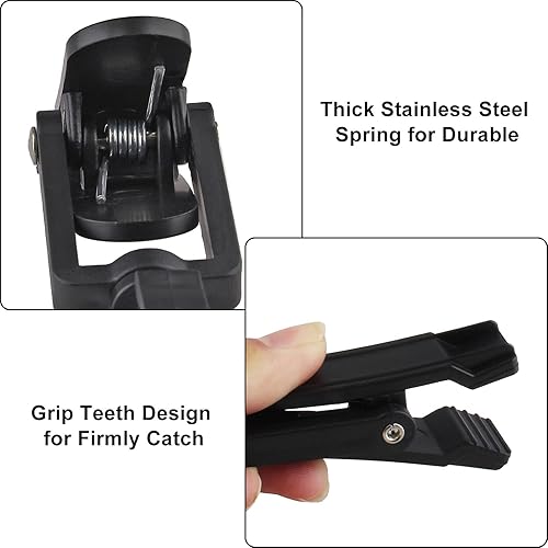 Miniatura 5 de Jiozermi 20 clips de ganchos de lavandería, pasadores de plástico para ropa, clips de gancho súper fuertes, clip de ganchos giratorios para tienda