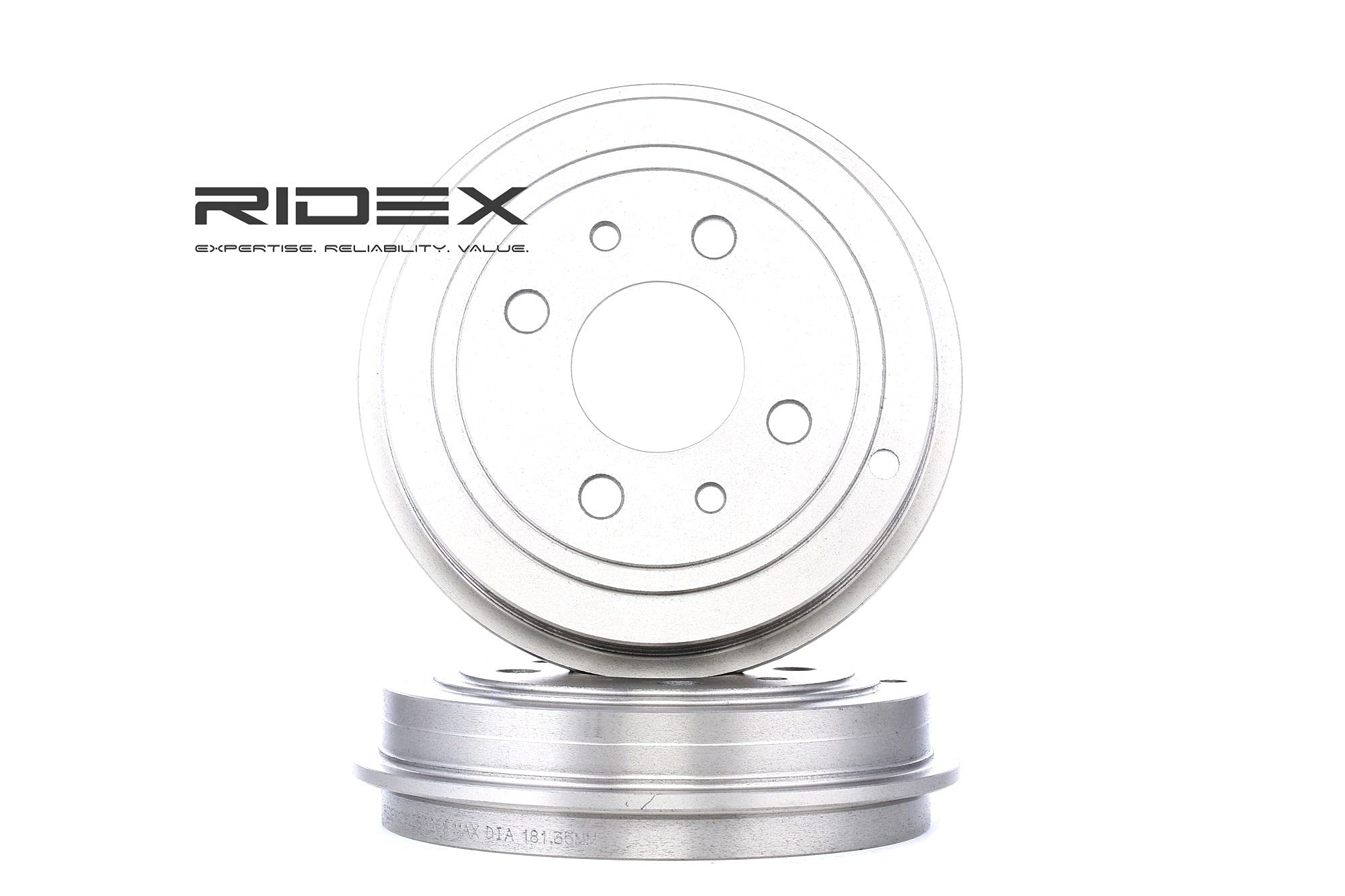RIDEX 123B0038 2x Tamburo freno Posteriore Compatibilità con FORD KA RU8