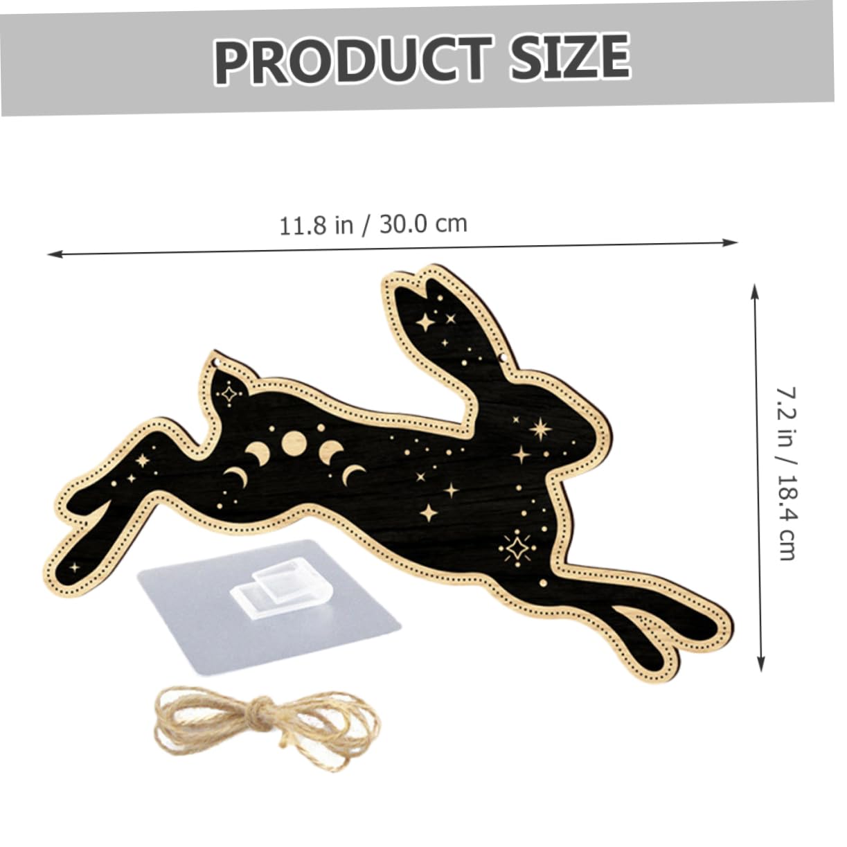 Amosfun 5pièces Décoration Murale Bois Suspendue Avec Motif De Lapin Accessoire Éclatant Pour Maison Pour Fêtes Et Décorations De Printemps