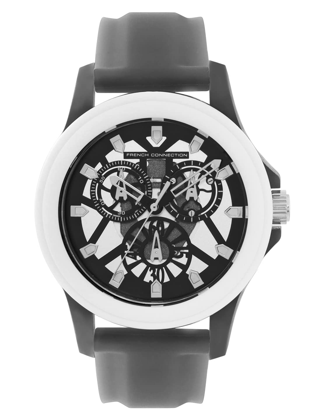 French Connection Silicone Analog Grey Dial Mens Watch-Fc178B.1 (B0BHLDDKJN) Amazon Price History, Amazon Price Tracker