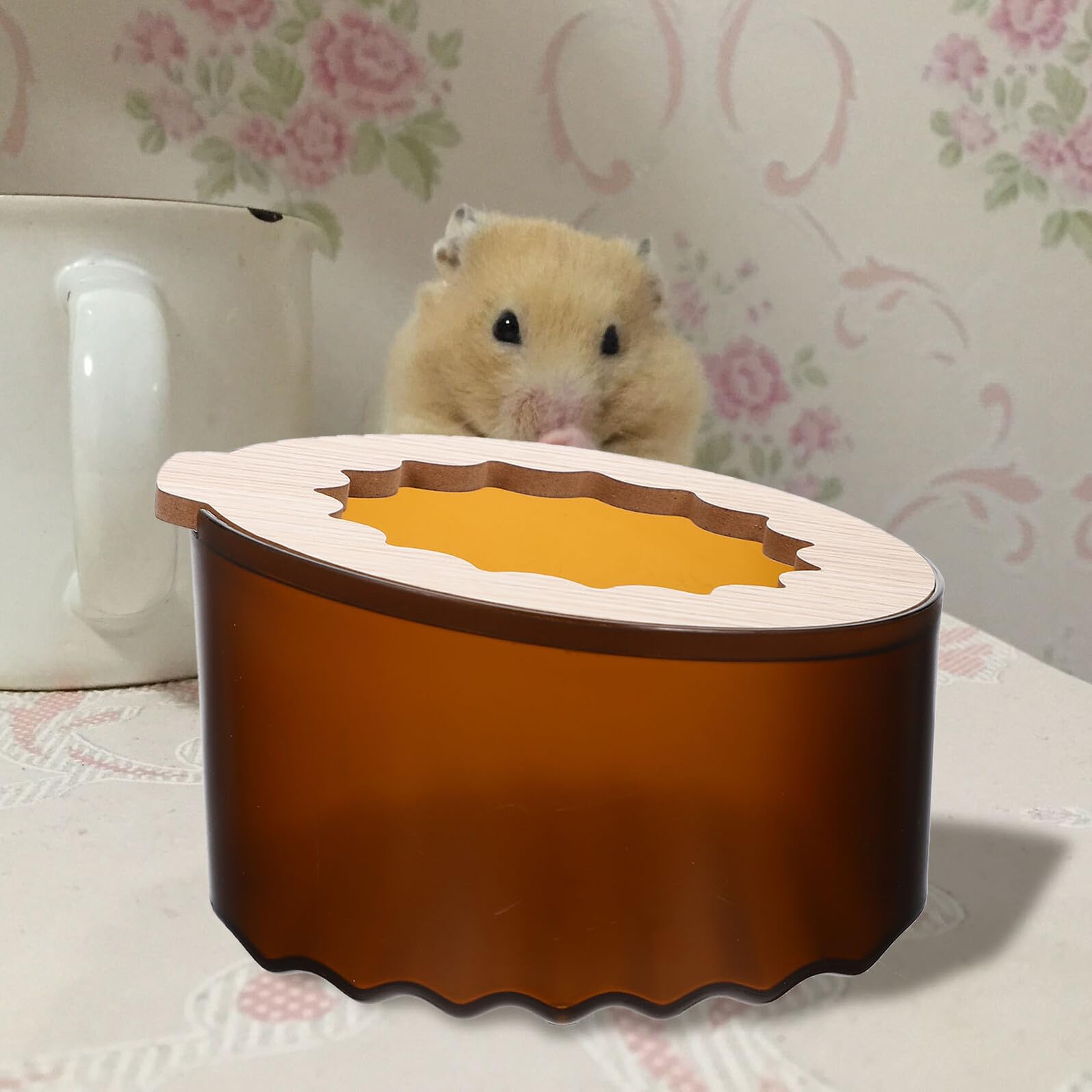 2stücke Chinchilla-sandbadbehälter für Hamster Meerschweinchen und Kleintiere Robuste Badewanne mit Hoher Seite für Effizientes Badesand-Management und Einfache Reinigung