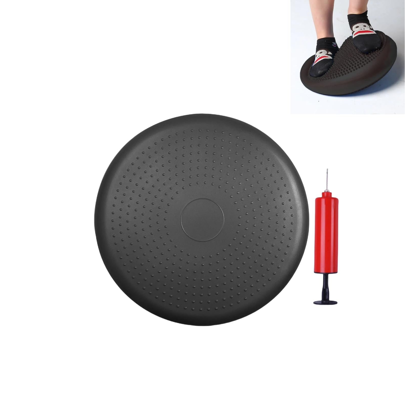 BODYMATE Coussin D'Équilibre Comfort 33cm + Pompe - Idéal Pour Core Training, Fitness, Rééducation Et Bureau