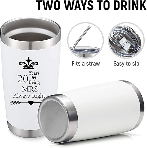 Miniatura 3 de Juego de 2 vasos de compromiso de boda, aniversario para parejas, padres, acero inoxidable, doble pared, con aislamiento para automóvil, taza de
