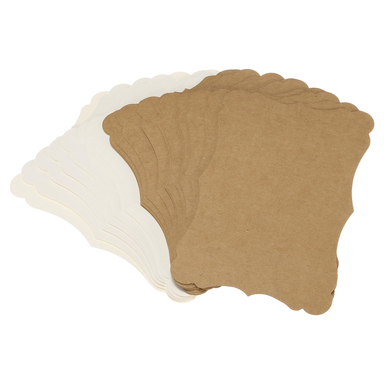 sourcing map 60Pcs Blank Kraft Cards Cardstock, 17.5 x 12.5cm Thick Colored Cardstock Paper Brown White Index Cards for DIY Gift Greeting Cards Menus Wedding Invitations