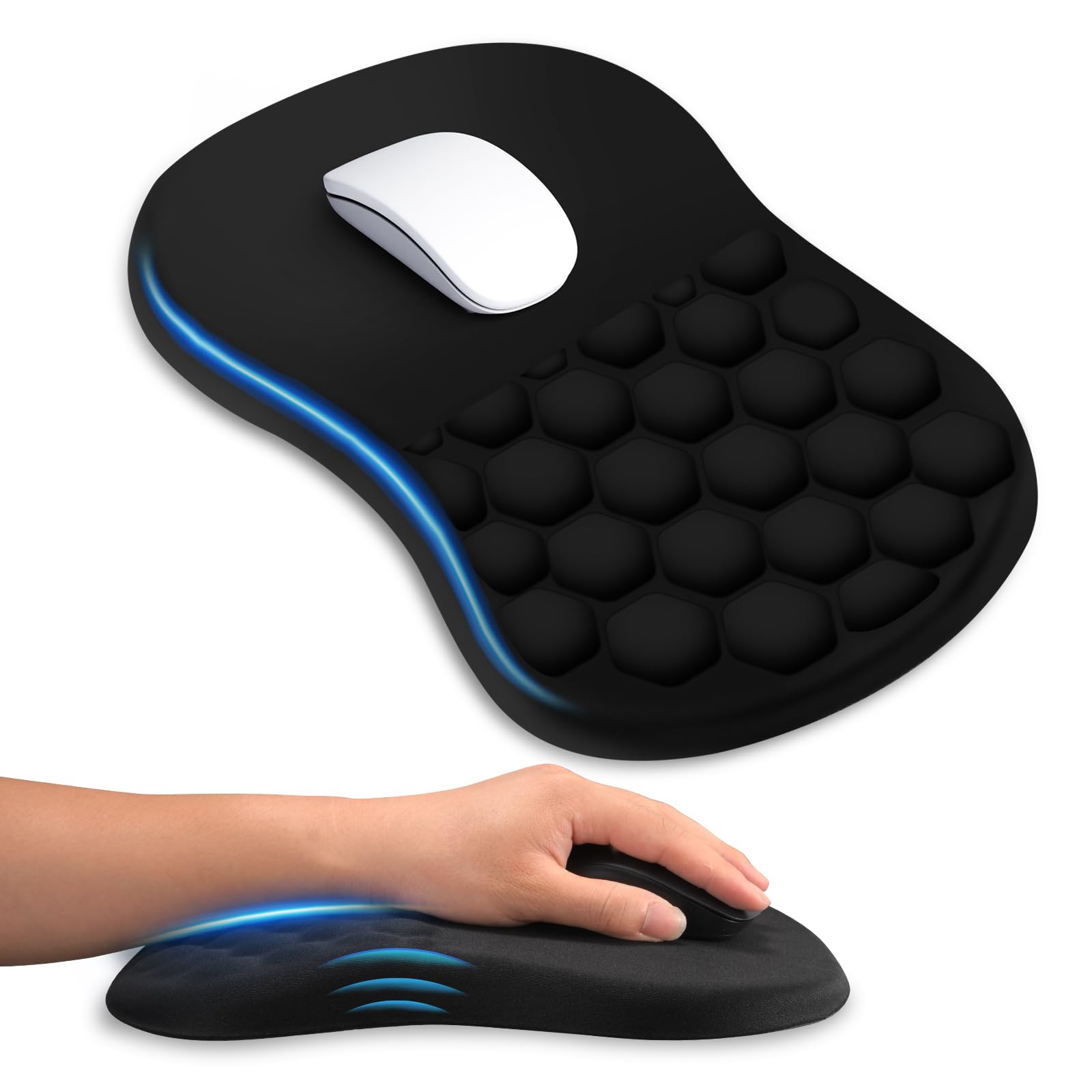 Zylentix Ergonomic Mouse Pad with Wrist Rest Dual-Slope