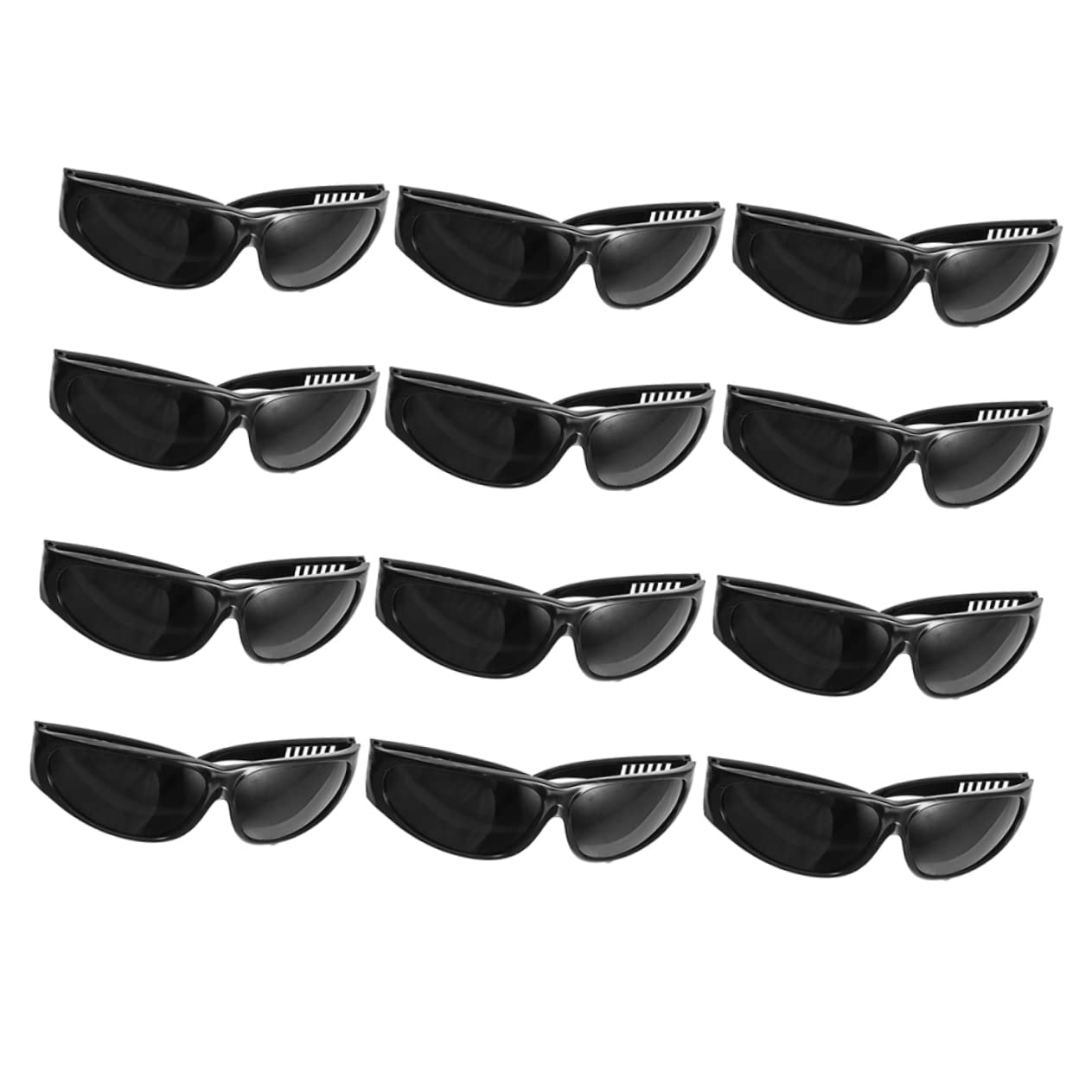 Operitacx Protective Eye Glasses for Electric Welding Work Made of Sturdy Abs Material Welding Safety Goggles with Windproof Feature 12 Pcs for Industrial Use