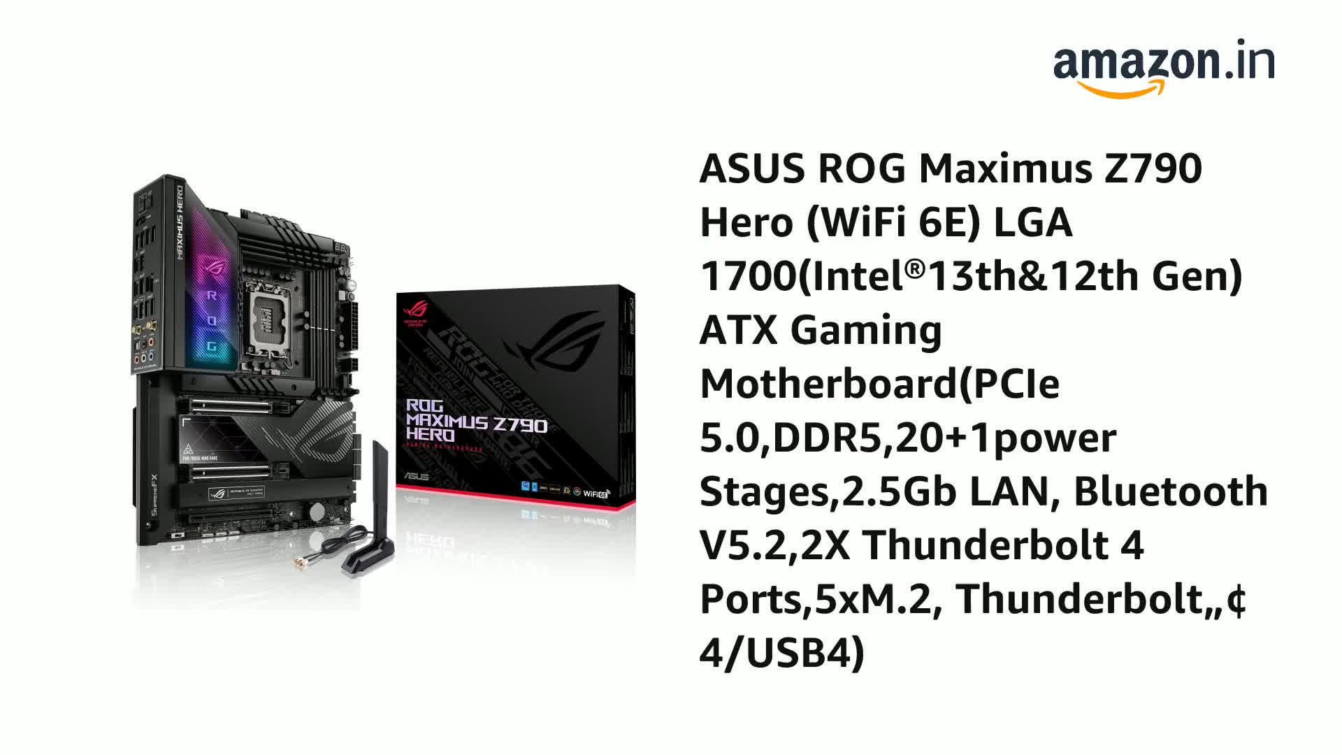 Amazon.in: Buy ASUS ROG Maximus Z790 Hero (WiFi 6E) LGA 1700(Intel