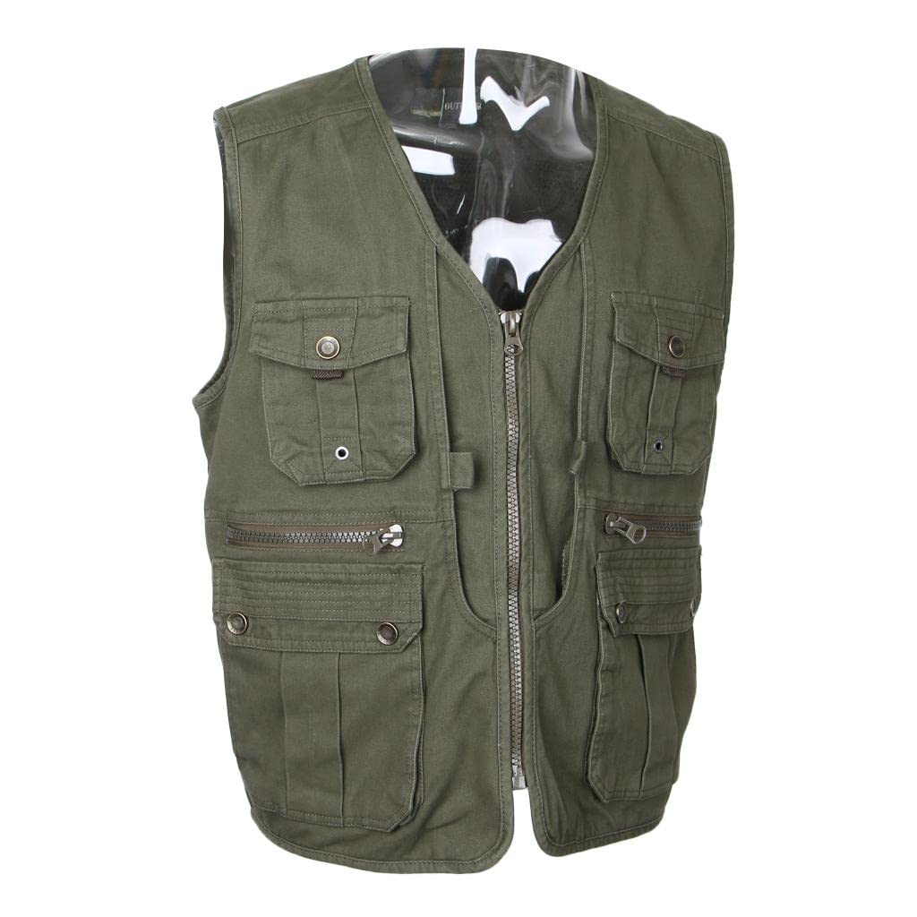 urjix URJIX™ Men's Multi Pocket Outdoor Fishing Travelling Photography Vest Jacket L-picture-10