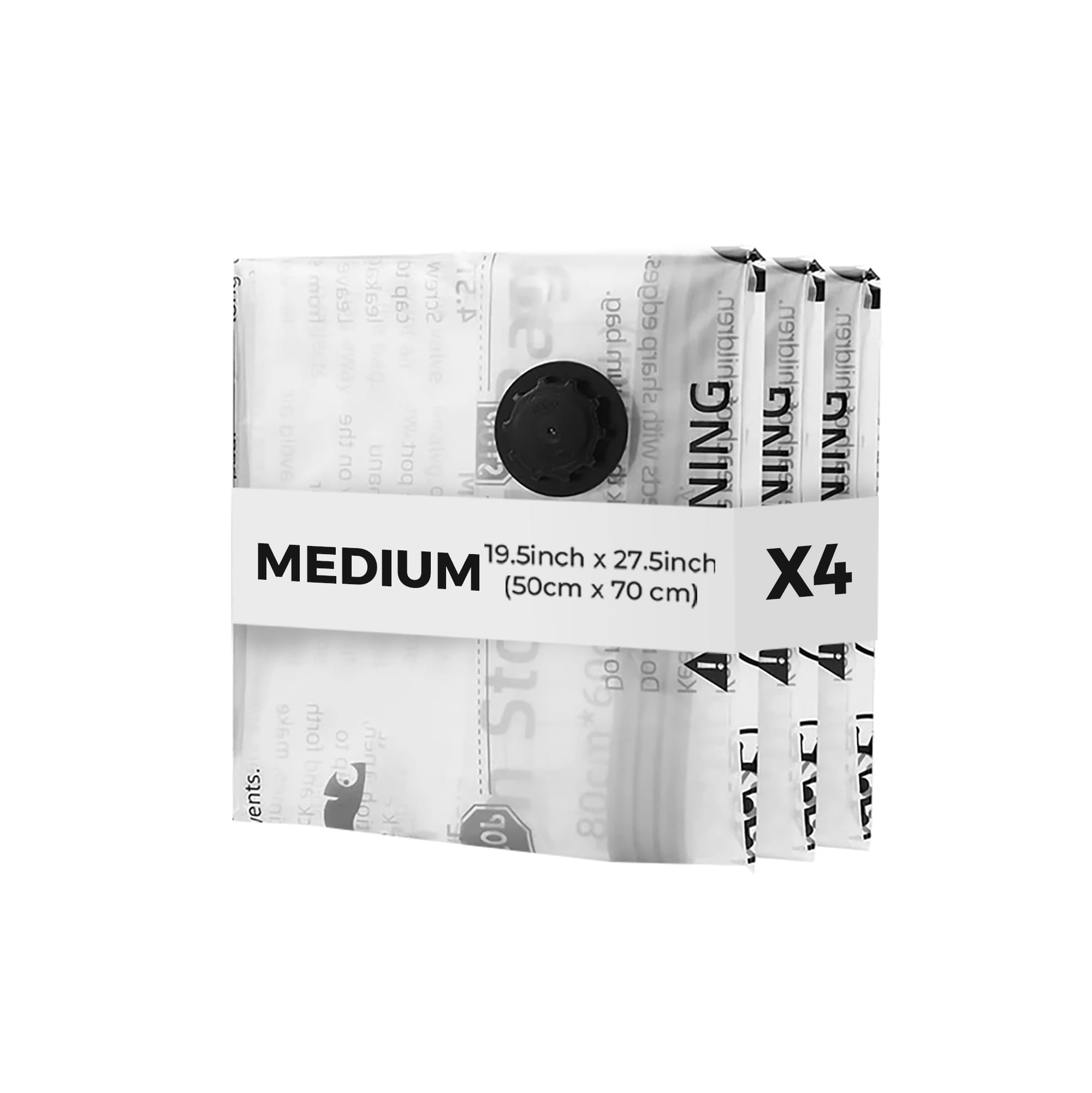 Vacuum Storage Bags, 4pcs Durable Space-Saving Bags for Clothes and Bedding (Pump Required) – Ideal for Travel and Home, 50 x 70 cm — image 1