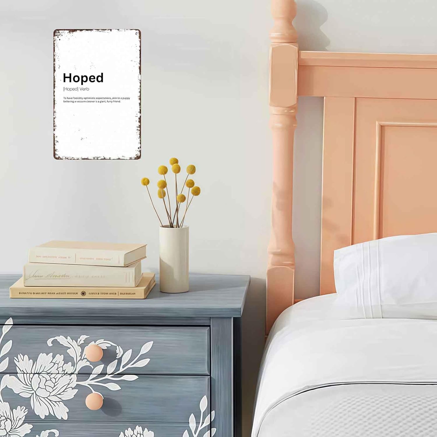 Funny Definition Style Metal Sign 8x12 In Hoped Verb To Have Foolishly image 5